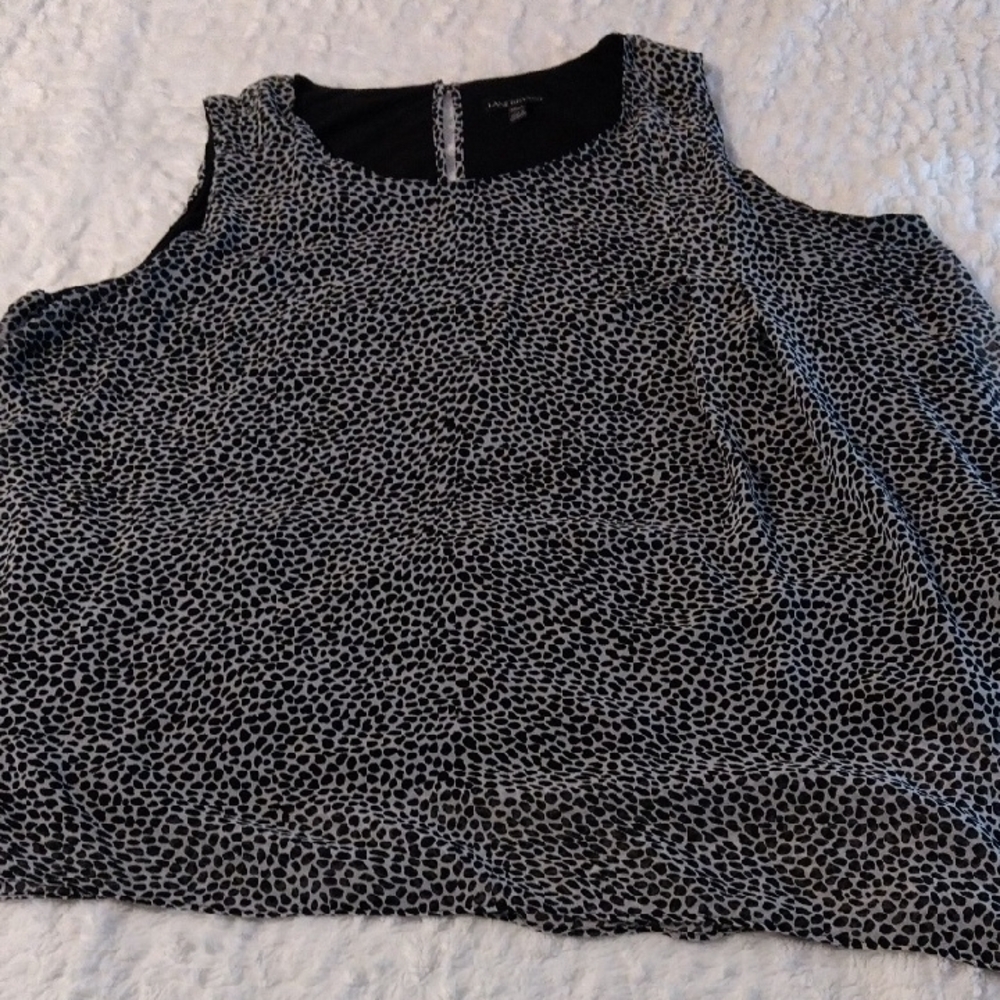 Lane Bryant Black and White Boxy Tank Top